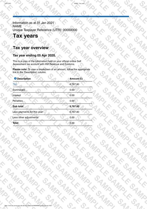 Sa302 And Tax Overview Prices And Samples