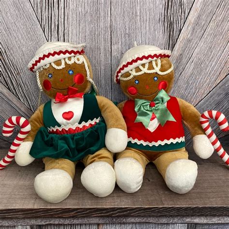 Gingerbread Dolls Plush Etsy
