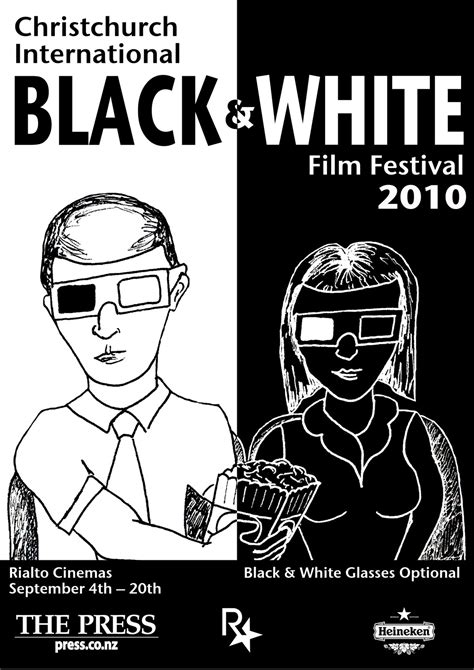 t is for tom: Black and White film fest poster