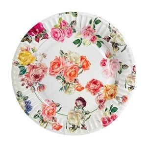 Platos Vintage Flores De Polipapel Up Cotillon