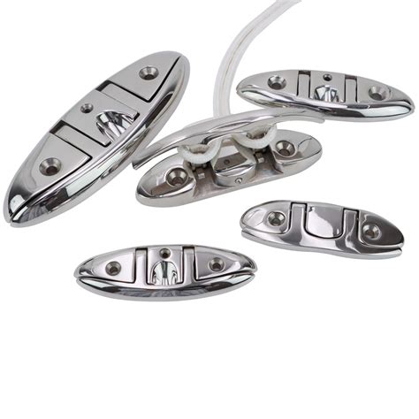 Stainless Steel 316 Boat Mooring Flip Up Cleats Marine Hardware Folding