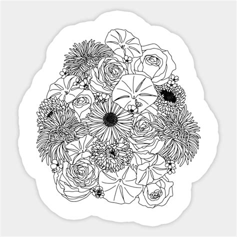 SEPTEMBER Birth Flower Bouquet Design - Flowers - Sticker | TeePublic