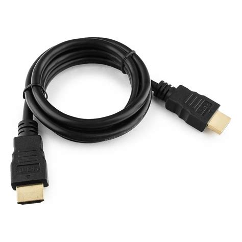 Кабель HDMI Cablexpert, 1м, v2,0, 19M/19M, медь, черный, позолоченные ...