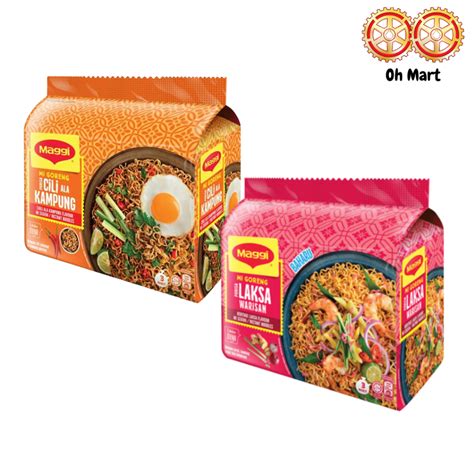 Maggi Mi Goreng Instant Noodles Cili Kampung Laksa Warisan Packs