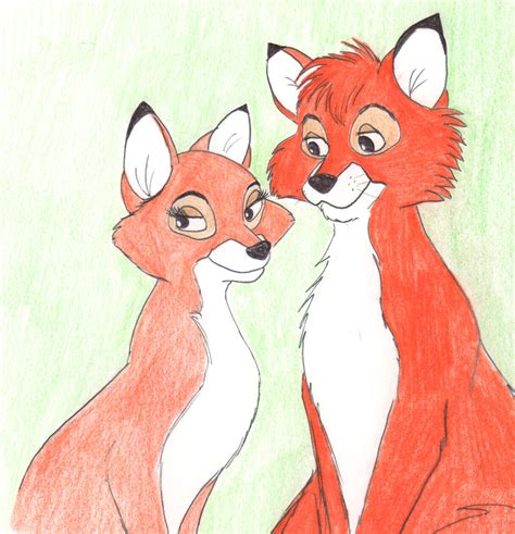 Tod and Vixey by greydeer2010 on DeviantArt