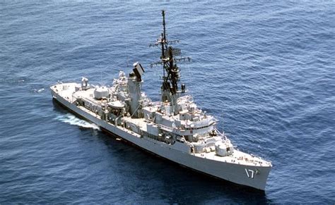 Destroyer History Charles F. Adams Class guided missile cruiser | Warship, Cruisers, Submarines