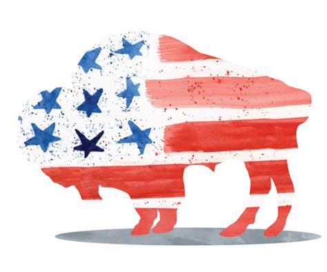 American Flag Art Print Buffalo Etsy