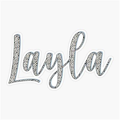 Layla Name Dalmatian Pattern Layla First Name Sticker For Sale By