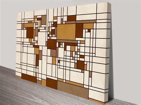 World Map Abstract Mondrian Style By Michael Tompsett