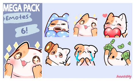 Twitch Emote Cute NEKO Mega Pack Emotes 30 Emotes Ready Etsy