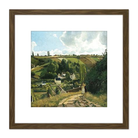 Pissarro Jalais Hill Pontoise Landscape Painting X Inch Square Wooden