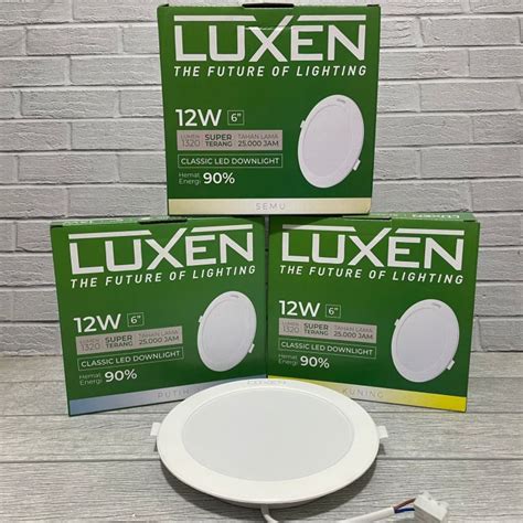 LUXEN CLASSIC DOWNLIGHT LED PANEL 12W INBOW IB BULAT TANAM DALAM PLAFON