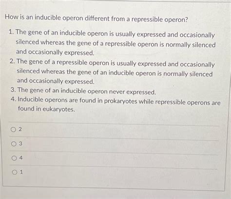 Solved How is an inducible operon different from a | Chegg.com