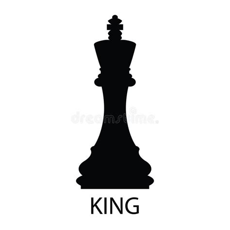 Chess Piece King Silhouette Of A Chess Piece Stock Vector