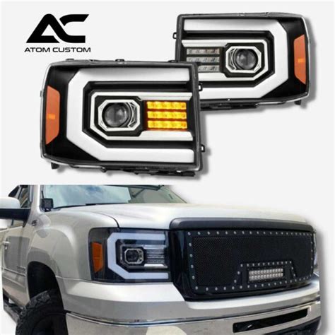 Faros Frontales Drl Gmc Sierra Atom Custom