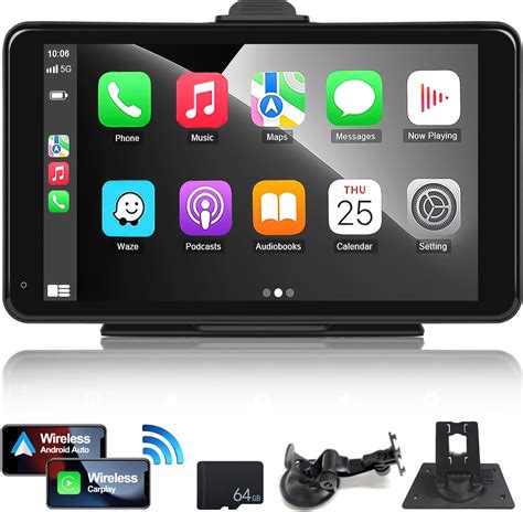 Camecho Wireless Apple Carplay Android Auto Tragbares Autoradio Zoll