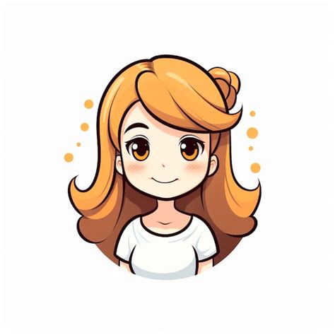 Premium Ai Image Cute Girl Logo