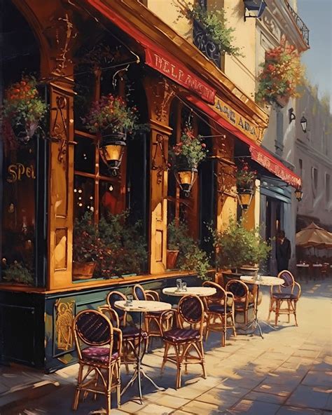 Charming Cafe Bistro On A Paris Sunny Day Poster By Paris Art Prints