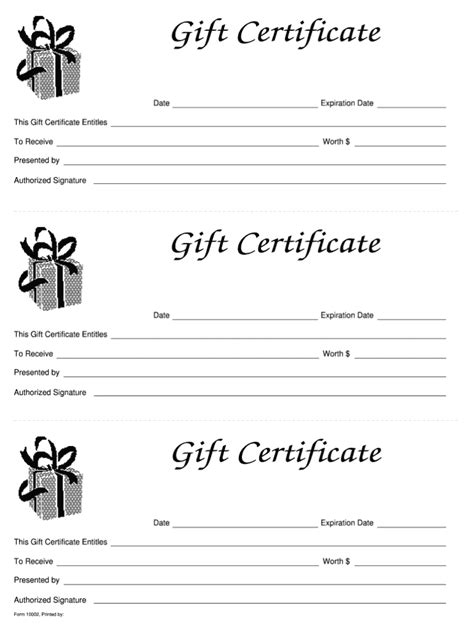 Free Gift Certificate Templates Printable – Calep.midnightpig.co inside ...