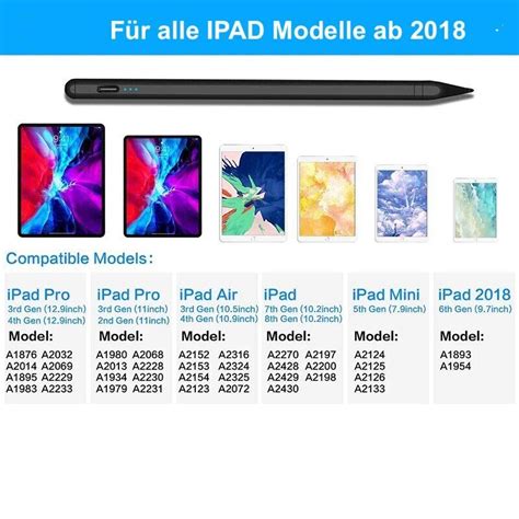 Für Apple Pencil 2 Generation Stylus Stift Pen für Apple iPad Pro Air