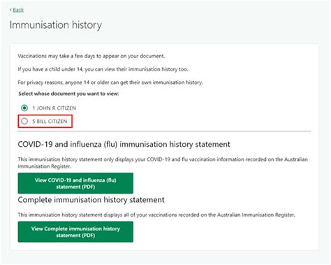 Medicare Online Account Help Get An Immunisation History Statement