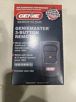 Genie GM3T R Master 3 Button Replacement Garage Door Remote New EBay