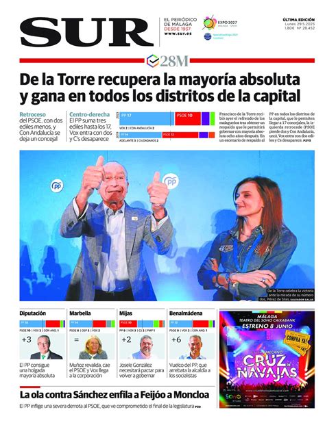 Las Portadas De Diario SUR Diario Sur 29 De Mayo De 2023