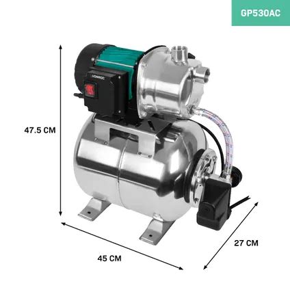 Set Pompe Hydrophore Avec Pressostat W L H R Servoir L