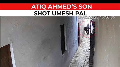 Prayagraj Shootout Fresh Cctv Video Shows Atiq Ahmeds Son Asad Firing