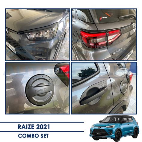 GARNISH COVER COMBO SET TOYOTA RAIZE 2022 MATTE BLACK Shopee Philippines