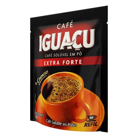 Café Solúvel em Pó Extraforte Iguaçu Sachê 50g Refil Mikami