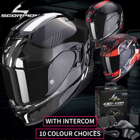 All New Scorpion Exo Evo Air Intercom Colour Choice Apex