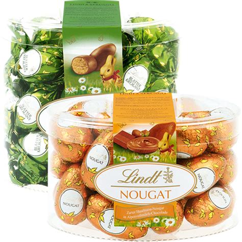 Lindt Nougat oder Blätterkrokant Eier SB Union Shop