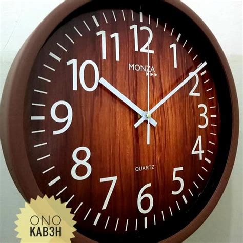 Jual Open Ds Jam Dinding Besar Motif Kayu Diameter 30Cm Monza M5Mk