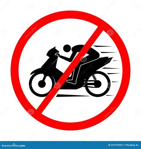 Do Not Drive Fast Motorbike Vector Stock Vector Illustration Of