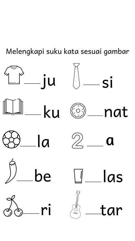 Melengkapi Kalimat Kalimat Soal Untuk Anak Tk Bahasa 651 Kindergarten