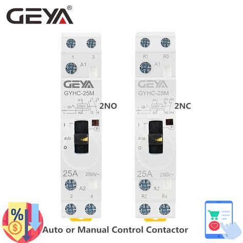 Geya Contacteur Modulaire Domestique Commande Manuelle Type Rail Din P