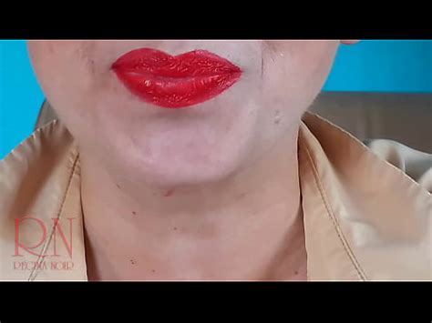 Lips Teasing With Red Lipstick Red Lipstick Kissing Teasing By Regina Noir Xvideos