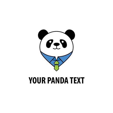 Cute Cartoon Panda Logo 14763057 Vector Art At Vecteezy