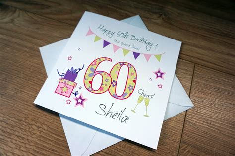 Personalised Friend 60th Birthday Card Any Age Any Name Etsy