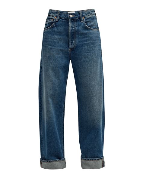 Rag Bone Harlow Mid Rise Straight Jeans Neiman Marcus