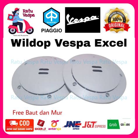 Jual Wildop Dop Roda Vespa Excel Logo Chung Piaggio Lengkap Mur Dan