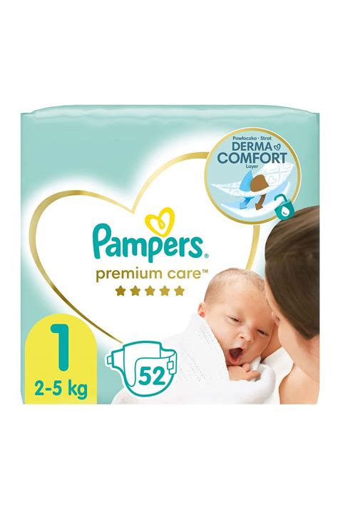 Pampers Premium care 1 new baby 2-5 kg 52 ks | LacinaDrogerie.cz