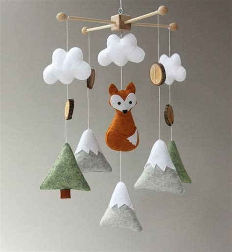 renard mobile Woodland mobile Woodland pépinière Woodland décor