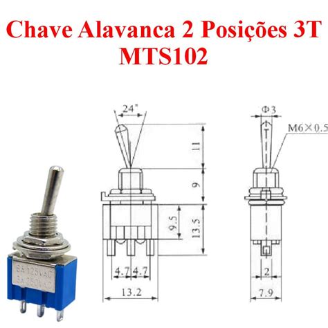 Chave Alavanca 2 Posições MTS