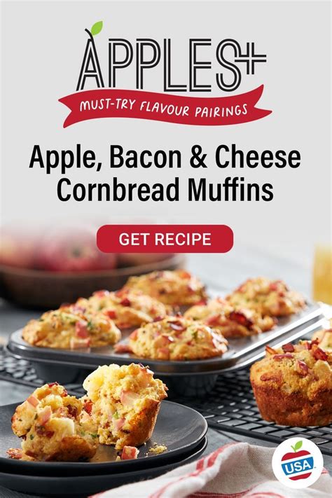 Apple Bacon And Cheese Cornbread Muffins Usa Apples Recipe Bread