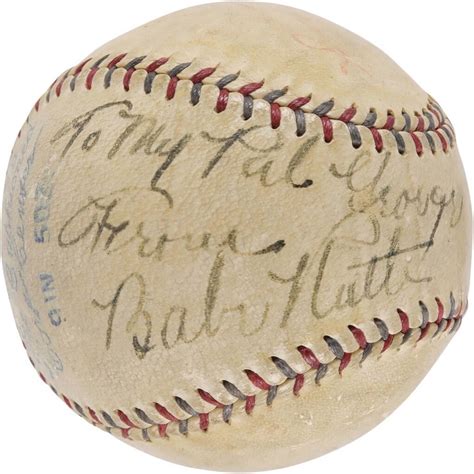 Circa 1932 Babe Ruth Double Signed Baseball PSA