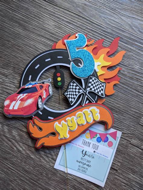 Hot Wheels Theme Inspired Cake Topper Personalized Etsy