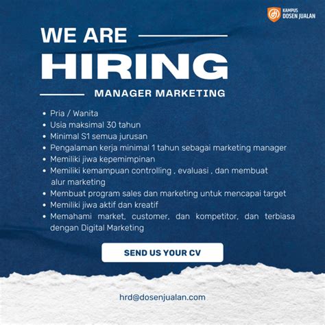 Lowongan Kerja Manager Marketing Di PT Kampus Dosen Jualan LokerJogja ID