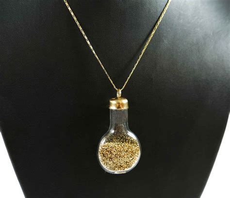 Genie In A Bottle 14k Yellow Gold Dust Necklace